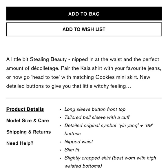 Réalisation Par KAIA TOP XXS VOODO SILK - Picture 5 of 5